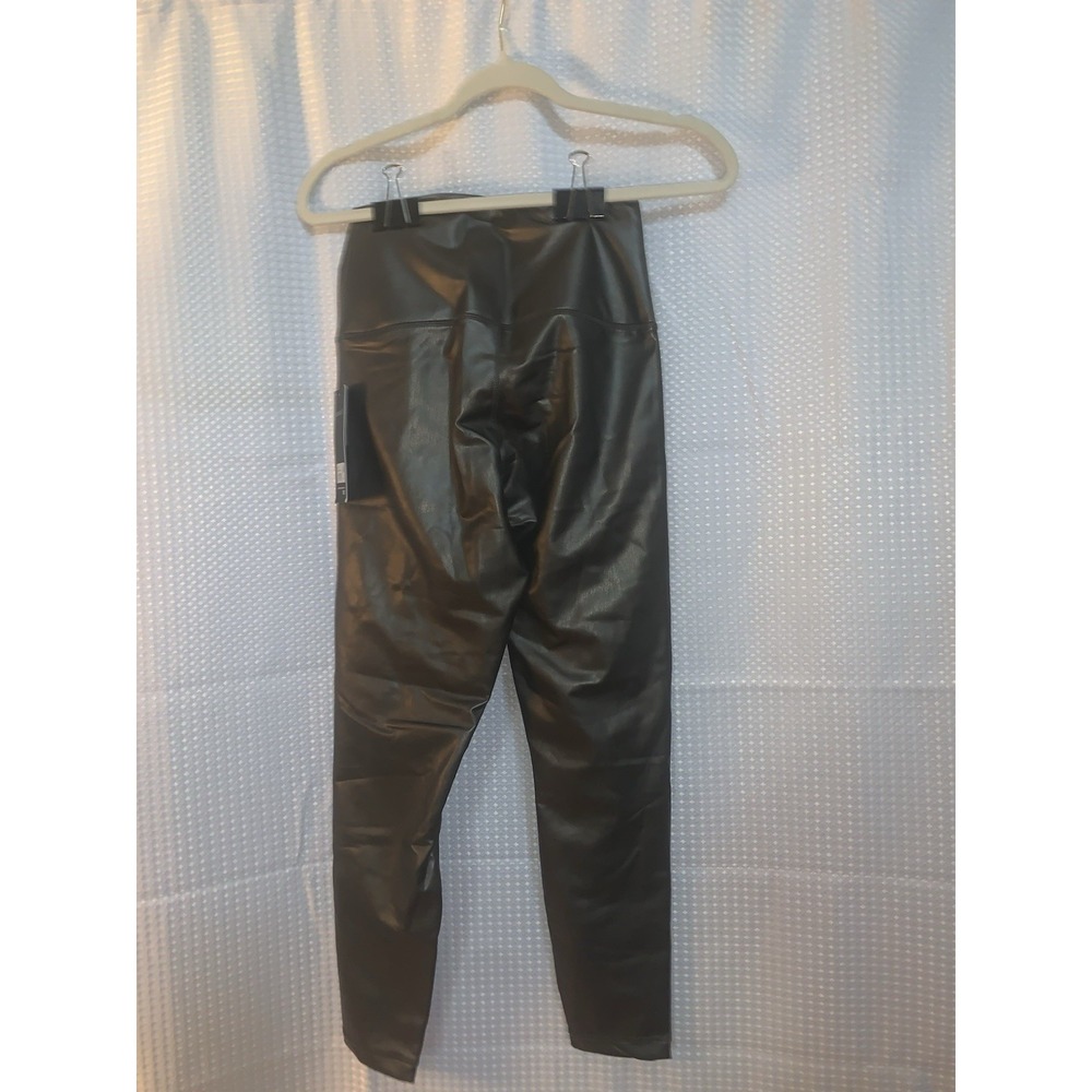 90 Degree‎ By Reflex Gray Leatherette Super Hi Rise Ankle Length Leggings medium - Picture 5 of 5